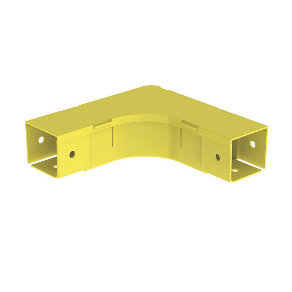 Ángulo Recto a 90º Horizontal con Tapa, Para Canaletas FiberRunner™ 2X2, Color Amarillo - Imagen 4