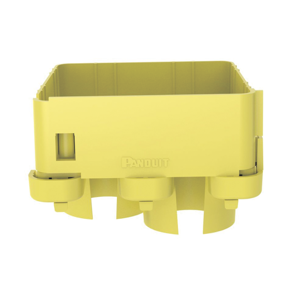 Tapa con 2 Salidas a Tubo de 1.5in (38mm), Para uso con Canaletas 4X4 FiberRunner™, Color Amarillo - Imagen 2