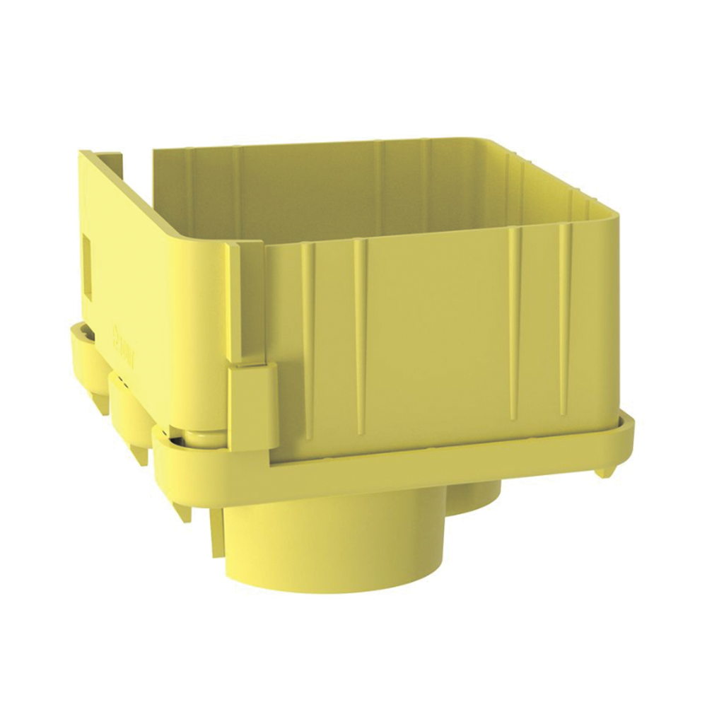 Tapa con 2 Salidas a Tubo de 1.5in (38mm), Para uso con Canaletas 4X4 FiberRunner™, Color Amarillo - Imagen 4