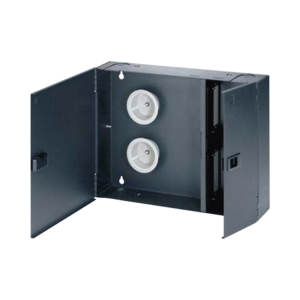 Caja de Conexi?n de Fibra ?ptica, Para Montaje en Pared, Acepta 4 Placas Acopladoras FAP o FMP, Hasta 96 Fibras, Color Negro