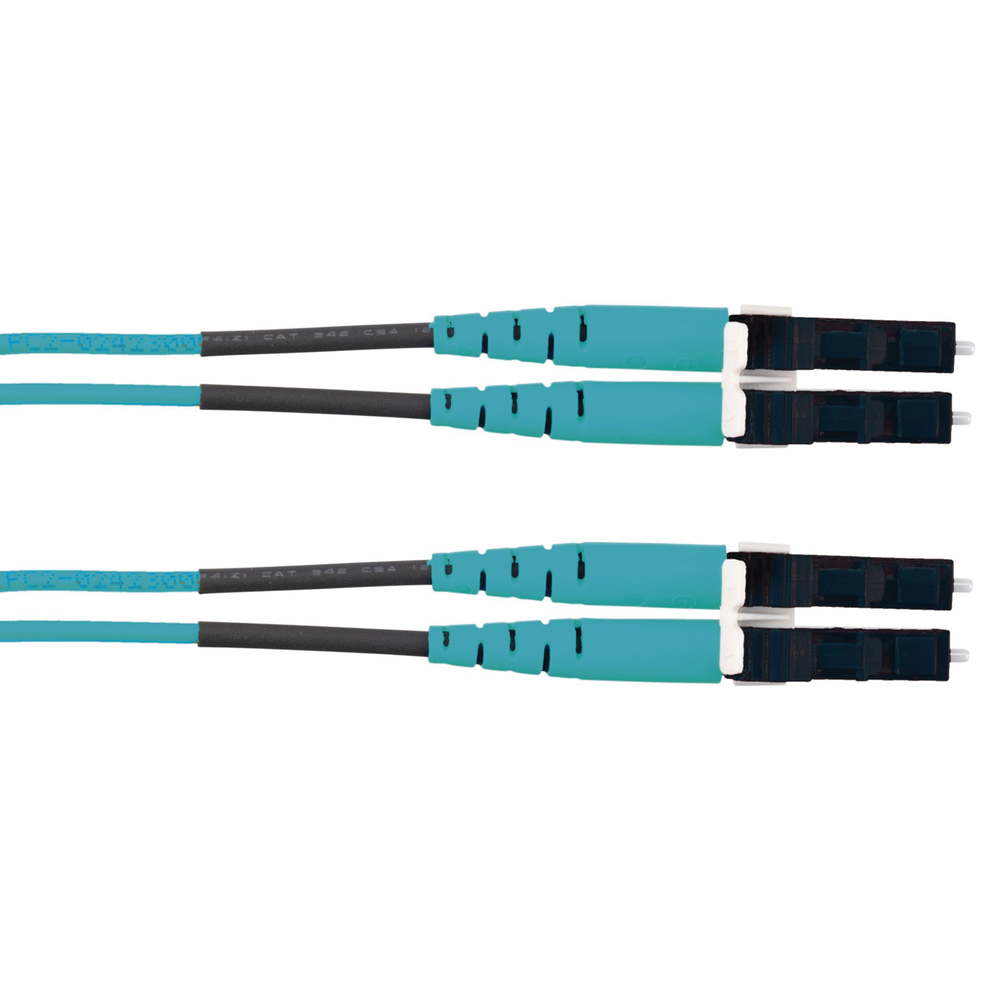 Jumper de Fibra Optica Multimodo 50/125 OM3, LC-LC Duplex, LSZH (Cero Hal?genos), Color Aqua, 1 Metro (3.28 Pies) - Imagen 2