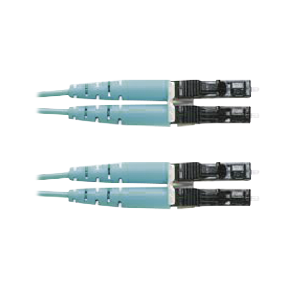 Jumper de Fibra Optica Multimodo 50/125 OM3, LC-LC Duplex, OFNR (Riser), Color Aqua, 4 Metros (13.12 Pies) - Imagen 2