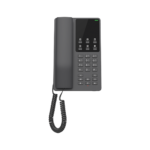TelǸfono IP Hotelero Wi-Fi, 2 l??neas SIP con 2 cuentas, codec Opus, IPV4/IPV6, color negro, con gesti??n en la nube GDMS