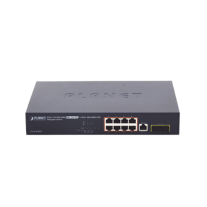 Switch Administrable Capa 2, 8 Puertos PoE 802.3af/at Gigabit, 140 W Max, 2 Puertos SFP, Modo Extendido Hasta 250 m, Soporta Administraci??n en Nube CloudNMS ( HW Rev. 3.0 en Adelante).