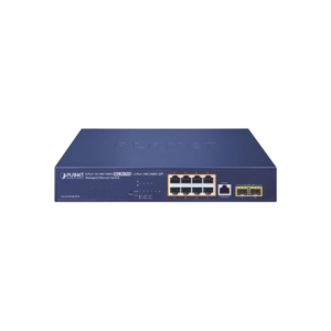 Switch PoE Administrable Capa 2, 8 Puertos PoE 802.3af/at/bt de 95 W, 2 Puertos SFP 100/1000X, Hasta 180 Watts