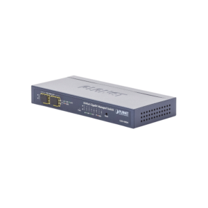 Switch Administrable de Escritorio de 8 Puertos Gigabit/ 2 Puertos SFP / 20 Gbps Switching / PoE In 802.3af/at / Dual Power DC + PoE / VLAN Q-in-Q / IPv6/IPv4/  Administraci??n Remota con CloudNMS