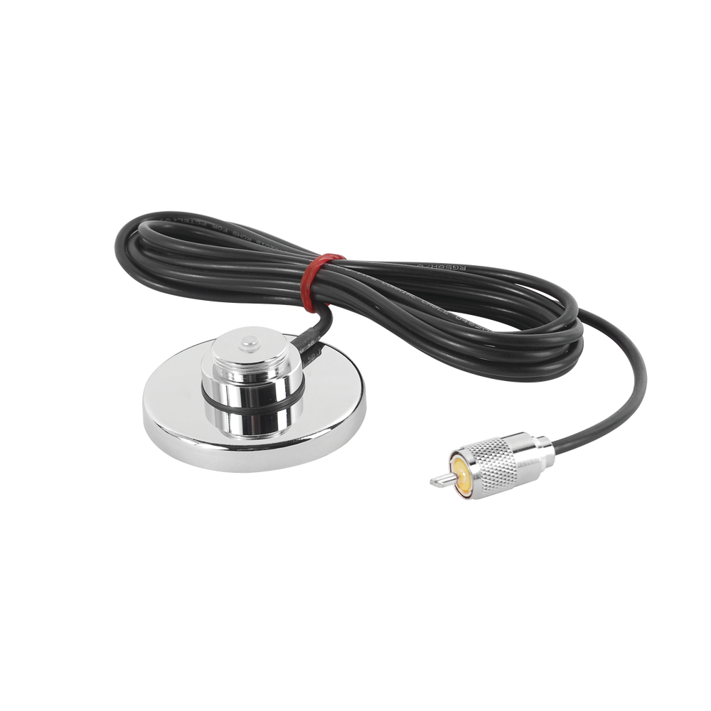 Montaje MagnǸtico para Antenas de 3/4"(NMO), 3.5 m de Cable RG58U y Conector UHF (PL259) Macho.