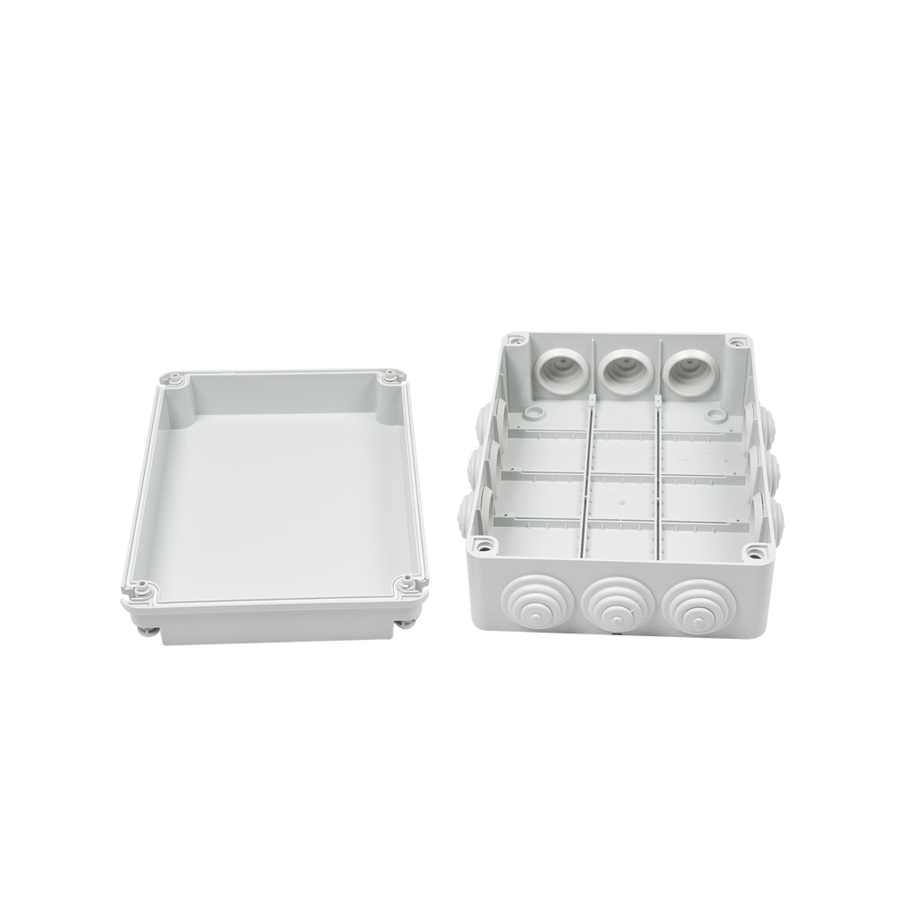 Caja Estanca de PVC Para Derivación y Conexión, 12 Entradas, Tapa Atornillada, 300x220x120 mm (Área interna), Uso Exterior IP55, Material que no Propaga el Fuego y Libre de Hálogenos - Imagen 2
