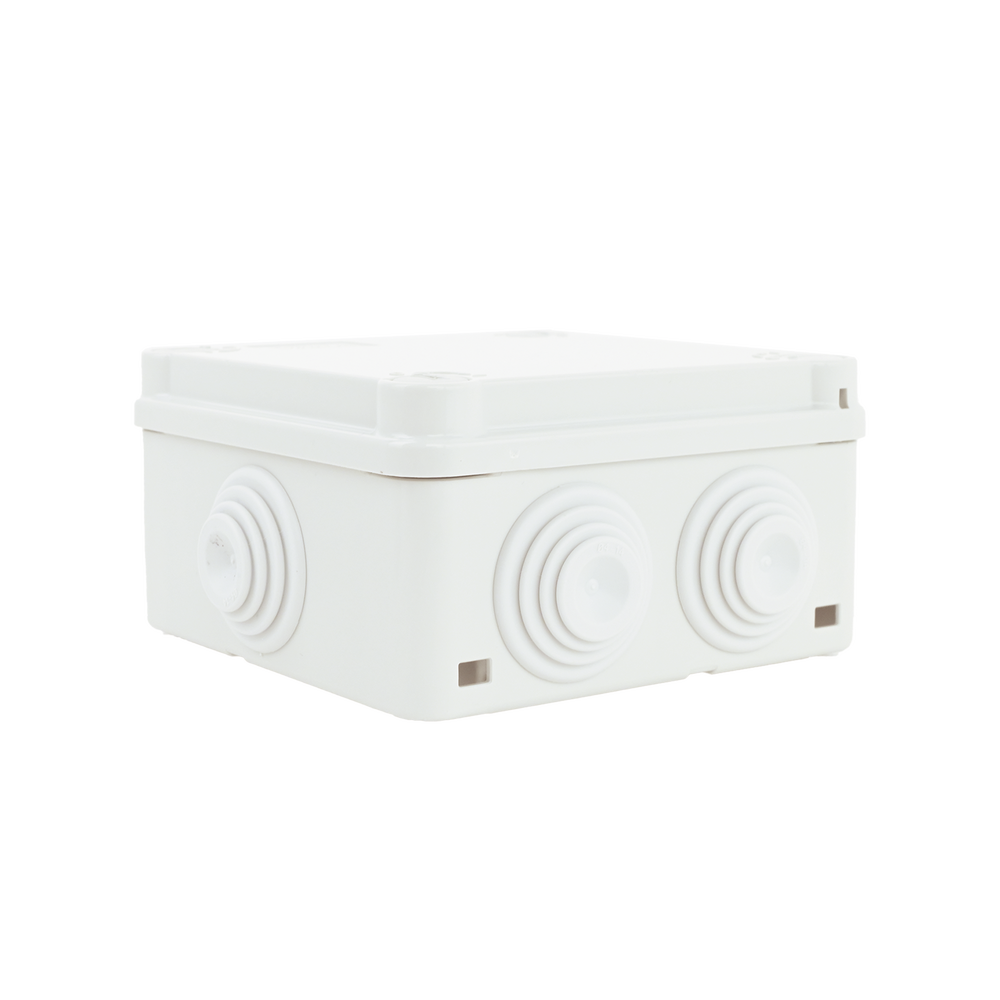 Caja Estanca de PVC Para Derivación y Conexión, 6 Entradas, Tapa con Tornillo de 1/4" de Vuelta, 100x100x50 mm (Área Interna), Uso Exterior IP55, Material que no Propaga el Fuego y Libre de Hálogenos - Imagen 3