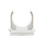 Soporte de presión (Abrazadera), PVC Auto-extinguible, abierto para tubería de 25 mm