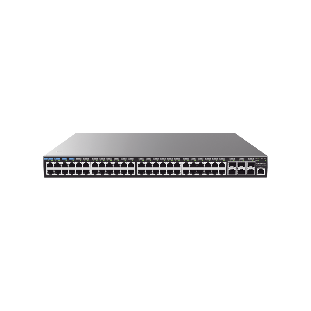 Switch Capa 3 PoE+ Administrable / 48 puertos 10/100/1000 Mbps + 6 Puertos SFP+ de 10 Gigabits / Hasta 740W / Compatible con GWN Cloud. - Imagen 2