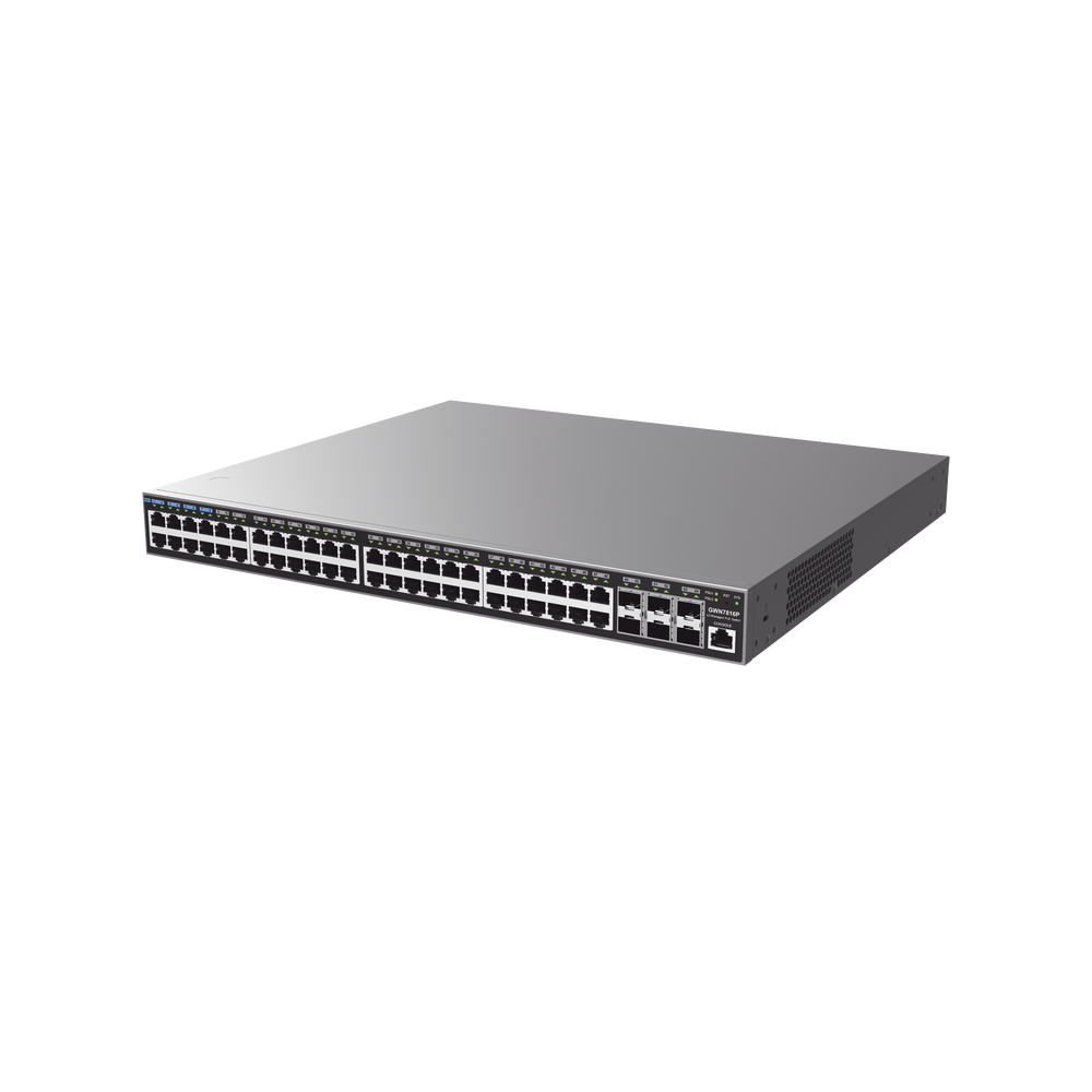 Switch Capa 3 PoE+ Administrable / 48 puertos 10/100/1000 Mbps + 6 Puertos SFP+ de 10 Gigabits / Hasta 740W / Compatible con GWN Cloud. - Imagen 3