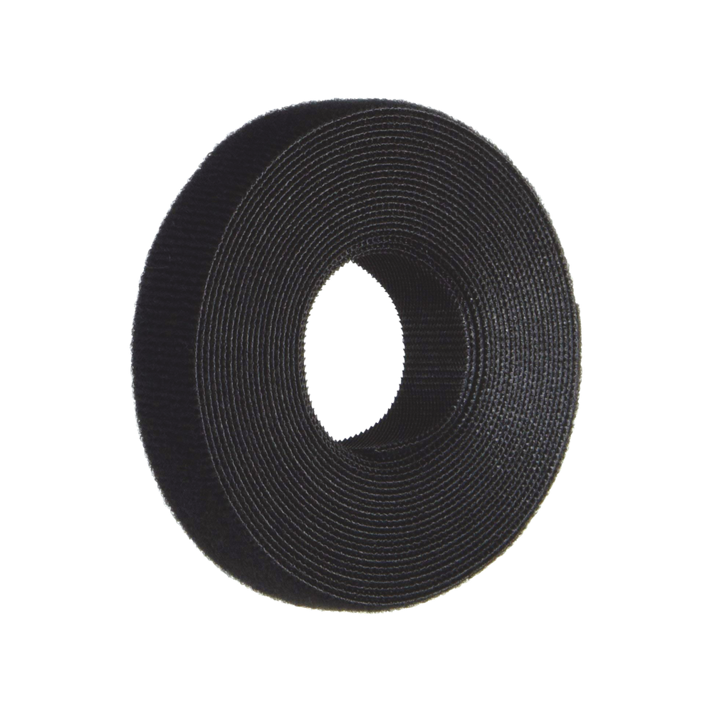 Rollo de Cinta de Contacto, de 15 Pies (4.5m) de Largo, 19.1 mm de Ancho, Color Negro - Imagen 2