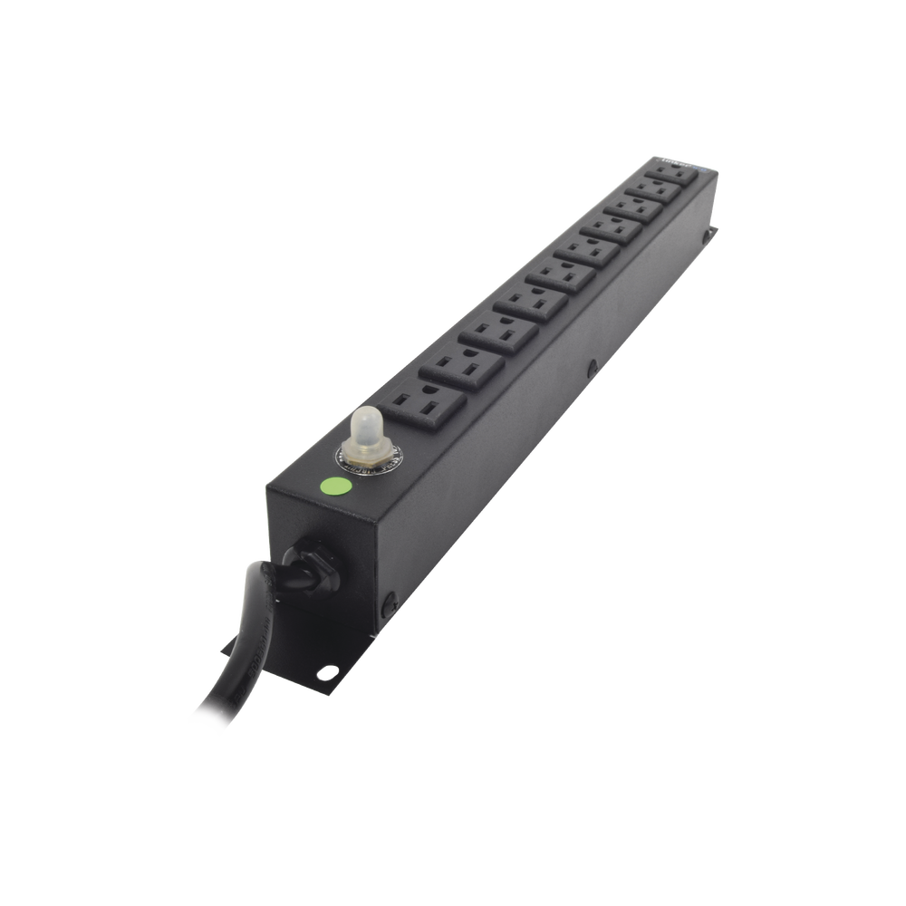 Multicontacto Horizontal (PDU) de 10 Contactos (NEMA 5-15R) Rack 19" 1UR. Voltaje Entrada/Salida: 120Vca/15A - Imagen 2