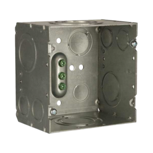 Caja Cuadrada 4- 11/16" x 4 11/16"/ Profundidad de 3-1/4"/ 2 Entradas  1", 1 1/4", 1 1/2", 2", 2 Entradas 1"-1 1/4", 2 Entradas 3/4 "- 1", 4 Entradas 1/2" - 3/4", 2 Entradas 1/2".