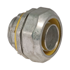 Conector recto metálico para tubería liquidtight de 1/2" (13 mm).