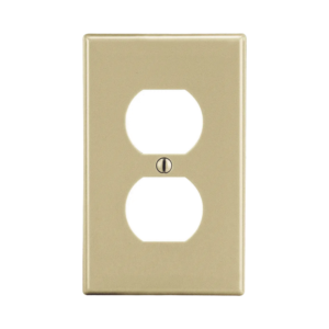 Placa de Pared para Contacto Duplex Color Marfil.