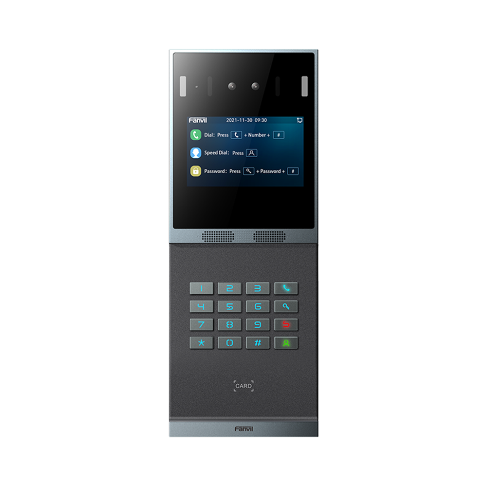 Videoportero SIP Reconocimiento Facial i66, Teclado numǸrico iluminado, anti-vandǭlico, IP66 y IK07, PoE
