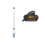 Kit de radio m??vil VHF marino modelo IC-M220/13 y antena marina Shakespeare en fibra de vidrio 5101