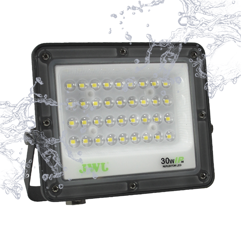 Reflector Tipo Lupa 100 W / Flujo luminoso 10 000 lm / 110 - 240 Vca~ 60Hz / Dimensiones 270 x 210 x 22 mm / Uso en exterior IP66.