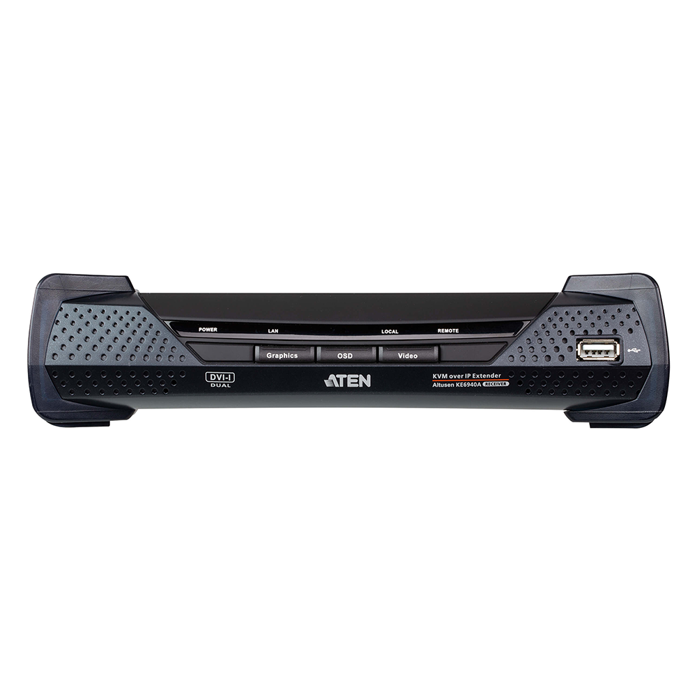 Receptor KVM IP |??Dual Display USB |??Baja Latencia |??1920 x 1200 60Hz | RS232 - Imagen 2