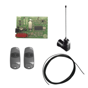 Kit Receptor inalámbrico con antena / Hasta 45M en linea de vista / INCLUYE dos controles y 3 metros de cable RG58 para la antena