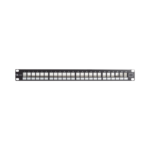 Patch Panel UTP Keystone de 24 Puertos Modular (Vac?o), Plano, 1UR, Compatible con Jacks Keystone UTP Z-MAX y MAX