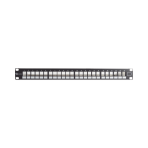 Patch Panel UTP Keystone de 24 Puertos Modular (Vac?o), Plano, 1UR, Compatible con Jacks Keystone UTP Z-MAX y MAX