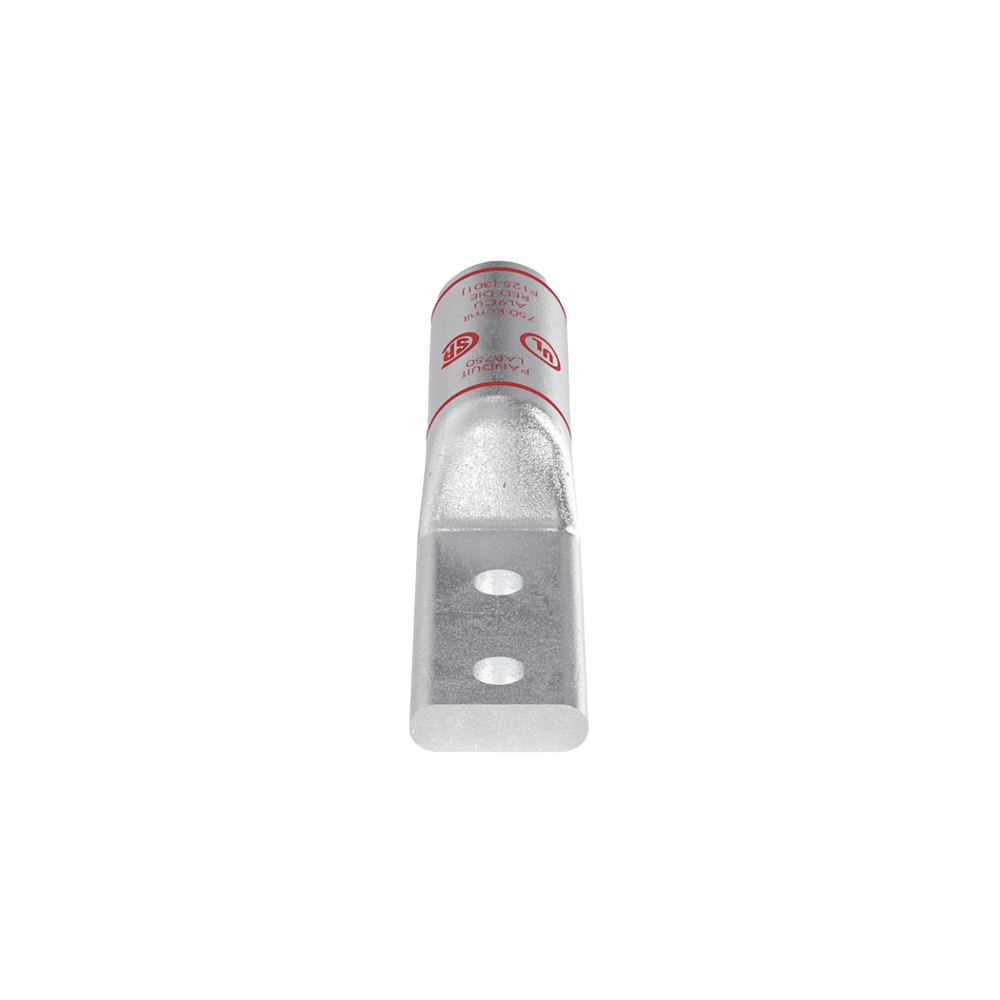 Zapata de compresión Aluminio LAB750-12-24R para cal. 750 Kcmil, Doble barreno para tornillo prisionero de 1/2, Espaciado de orificio 44.45mm, 1 Pz - Imagen 2