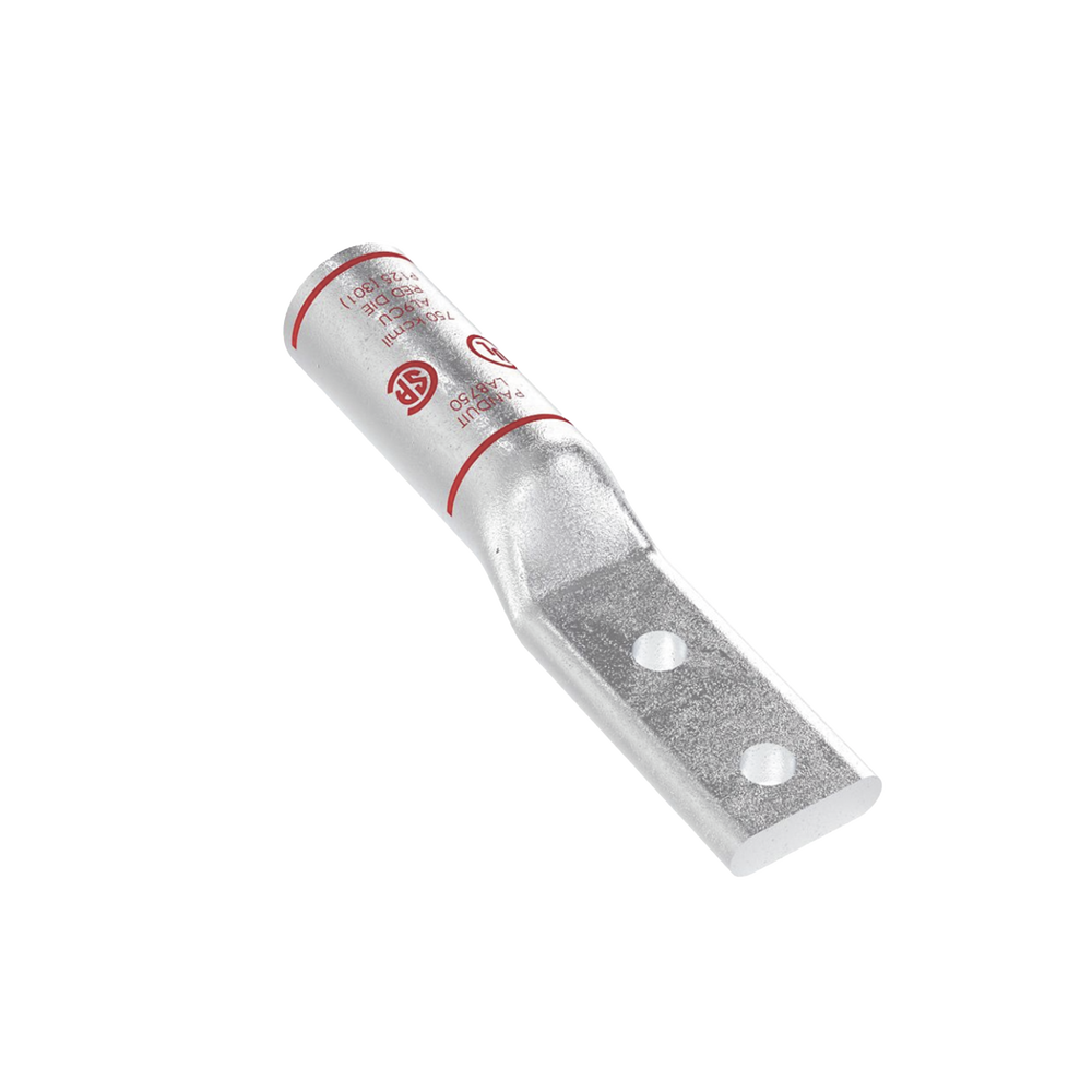 Zapata de compresión Aluminio LAB750-12-24R para cal. 750 Kcmil, Doble barreno para tornillo prisionero de 1/2, Espaciado de orificio 44.45mm, 1 Pz - Imagen 3