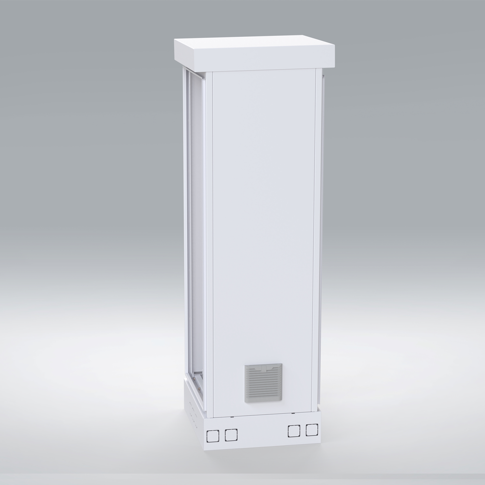 Gabinete para Piso, Capacidad, 31 Unidades de Rack, Doble puerta y Postes frontales e intermedios ajustables, Color Blanco, Se envía el Gabinete Armado. - Imagen 6