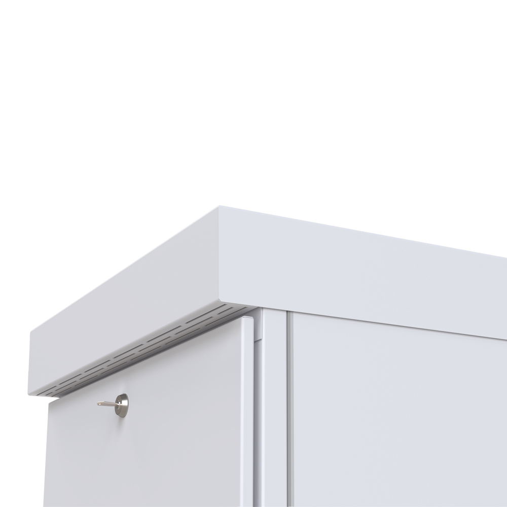 Gabinete para Piso, Capacidad, 31 Unidades de Rack, Doble puerta y Postes frontales e intermedios ajustables, Color Blanco, Se envía el Gabinete Armado. - Imagen 7
