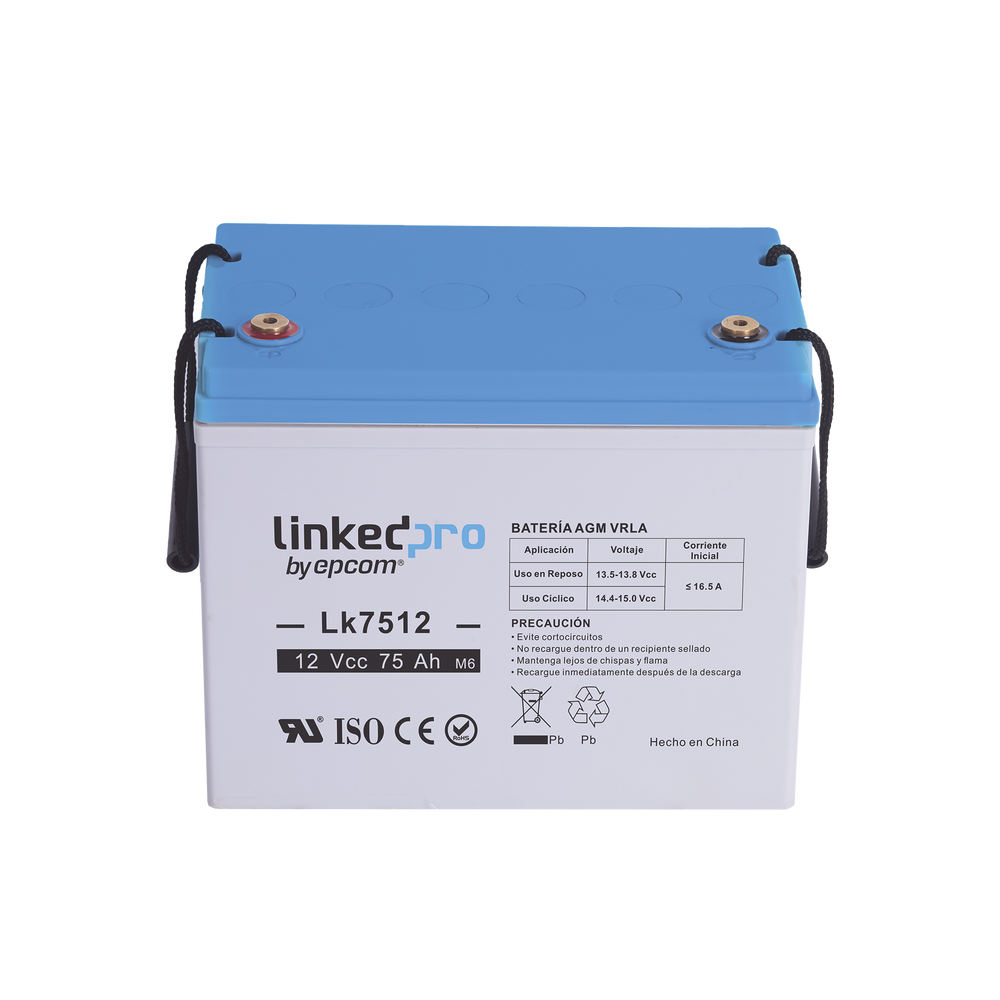 Batería de respaldo 12 V 75 Ah AGM | Certificada UL94-HB Retardo a la flama básica | Especial para equipo electrónico, Sistemas de emergencia y Aplicaciones Fotovoltaicas | Terminales T3 - Imagen 2