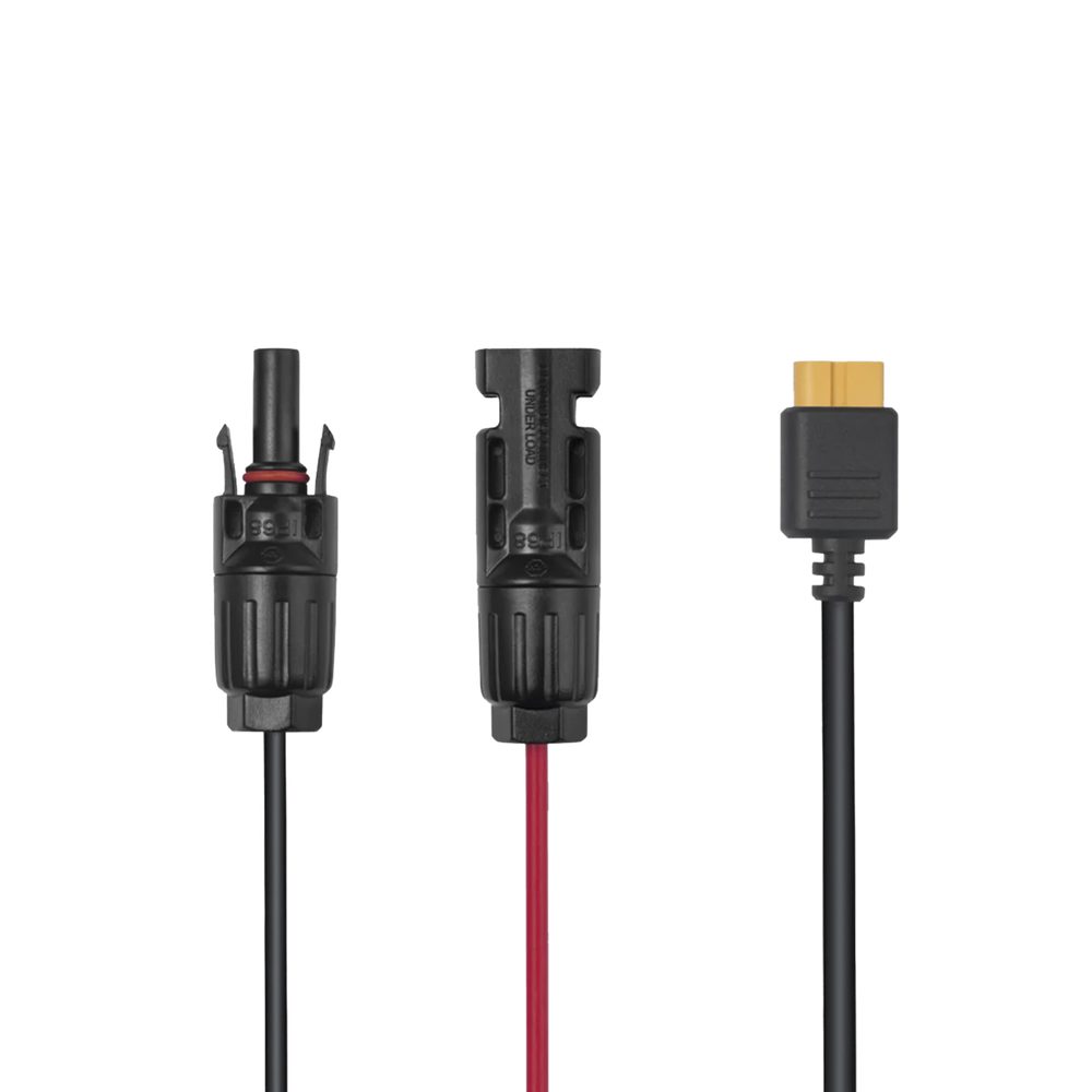 Cable 2.5 m, Negro, Calibre 12 AWG con Terminales MC4 Macho y Hebra para Terminal XT60 - Imagen 3