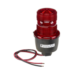 Luz de advertencia LED serie Streamline, 24 Vcc, montaje en tubo, rojo