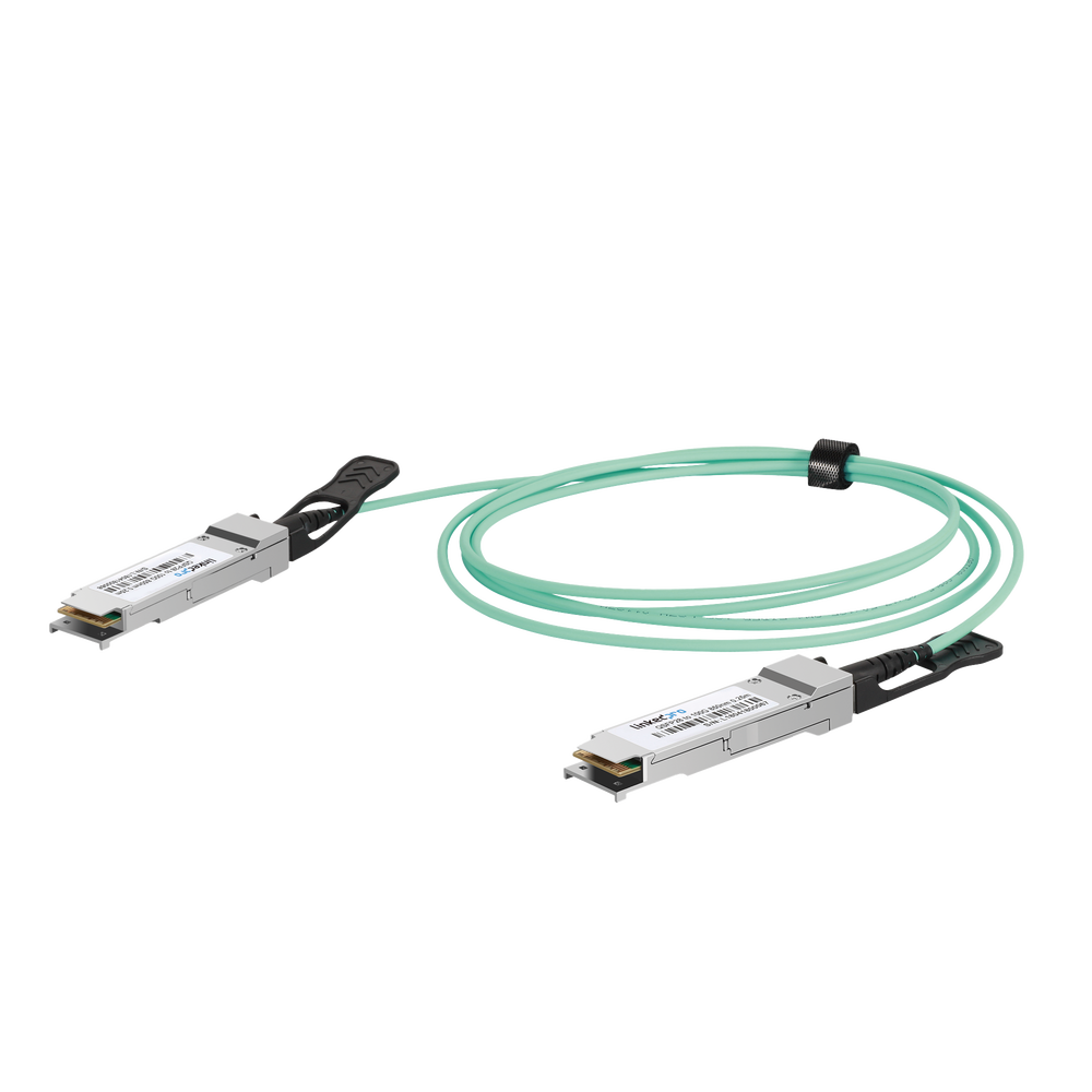 Cable AOC QSFP28 de 100 Gbps a 100 Gbps / Cable de fibra ??ptica Activo / Longitud: 1 metro