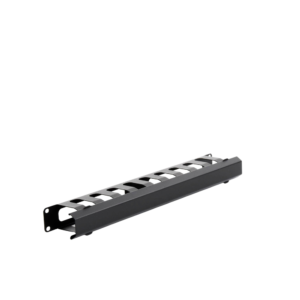 Organizador de Cables Horizontal de 1U para Rack de 19" con Cubierta Metǭlica