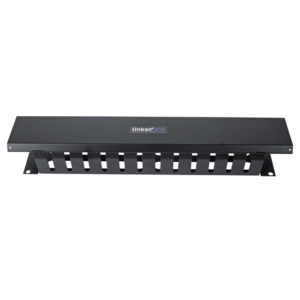 Organizador de Cables Horizontal de 2U para Rack de 19" con Cubierta Metálica