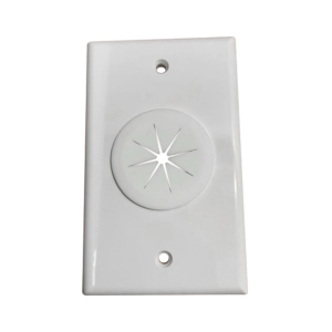 Placa de Pared, con Orificio y Grommet, Ideal para Pasar Cables
