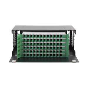 Distribuidor de Fibra ?ptica con Bandejas Deslizables, Vac?o, 19 Pulgadas, Acepta 72 Adaptadores LC Duplex o LC Simplex o 72 SC Simplex, 4U
