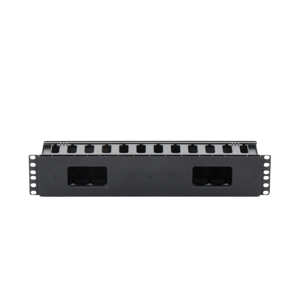 Organizador de Cables Horizontal de 2U para Rack de 19", Fabricado en Polímero Resistente a Deformaciones y Rayones - Imagen 3