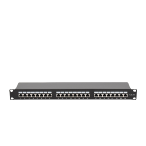 Panel de Parcheo de Impacto Blindado (STP) de 24 Puertos Cat5e, 19 Pulgadas