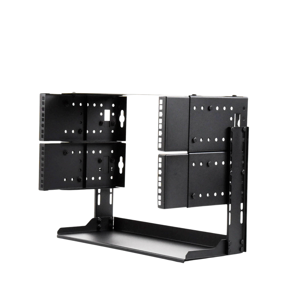 Rack Abierto de montaje en Pared, de 19in, 5 Unidades de rack, Profundidad Ajustable (8" a 12") con Charola de Uso Múltiple. - Imagen 4