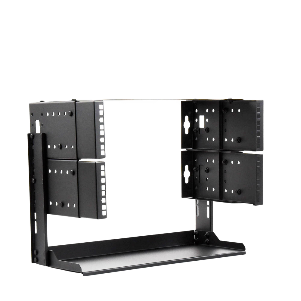 Rack Abierto de montaje en Pared, de 19in, 5 Unidades de rack, Profundidad Ajustable (8" a 12") con Charola de Uso Múltiple. - Imagen 5