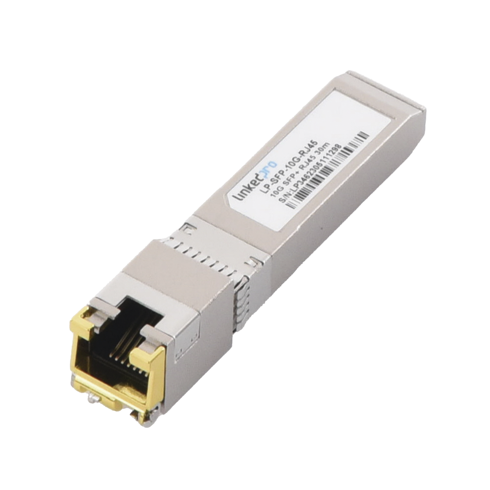 Transceptor ??ptico SFP+ a RJ45 /10 Gbps / Conector RJ45 / 10GBASE-T / Distancia de hasta 30 m.