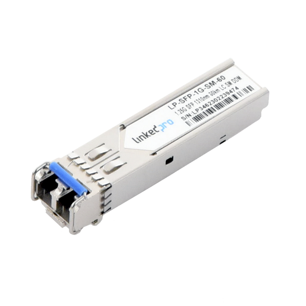 Transceptor ??ptico SFP (Mini-Gbic) / Monomodo 1310 nm / 1.25 Gbps / 1000BASE-EX / Conectores LC/UPC Dǧplex / DDM / Hasta 60 km