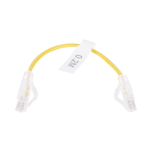 Cable de Parcheo Slim UTP Cat6 - 20 cm (7.87 Pulgadas) Amarillo Di?metro Reducido (28 AWG)
