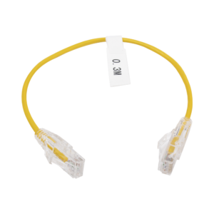 Cable de Parcheo Slim UTP Cat6 - 30 cm (11.81 Pulgadas) Amarillo Di?metro Reducido (28 AWG)