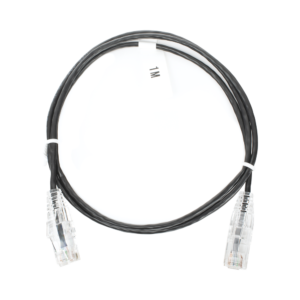 Cable de Parcheo Slim UTP Cat6 - 1 Metro (3.28 Pies), Negro, Di?metro Reducido (28 AWG)