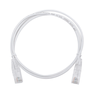 Cable de Parcheo Slim UTP Cat6 - 1 Metro (3.28 Pies), Blanco, Di?metro Reducido (28 AWG)